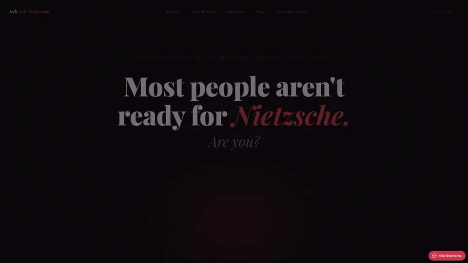 Homepage snapshot at launch