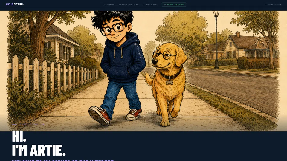 Homepage snapshot at launch
