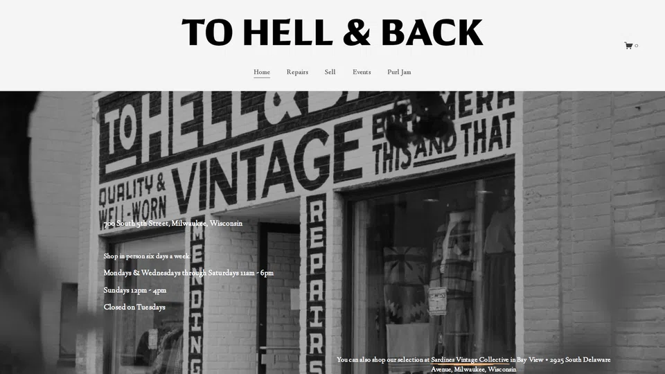 Homepage snapshot at launch