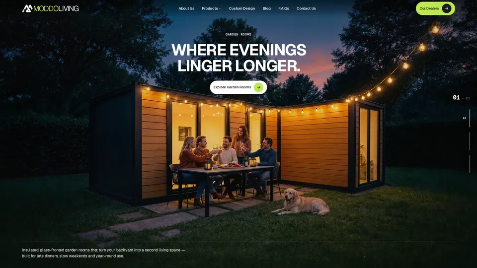 Homepage snapshot at launch