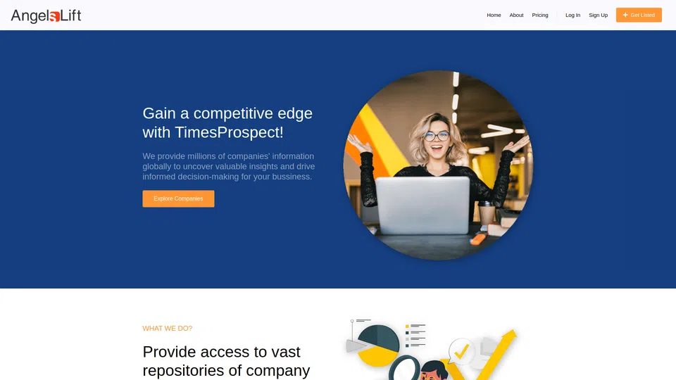 Homepage snapshot at launch