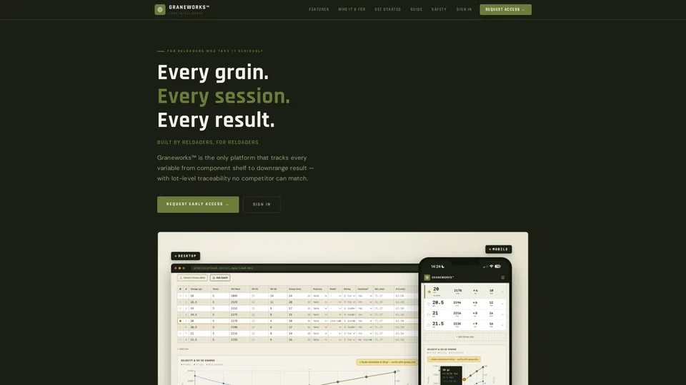 Homepage snapshot at launch