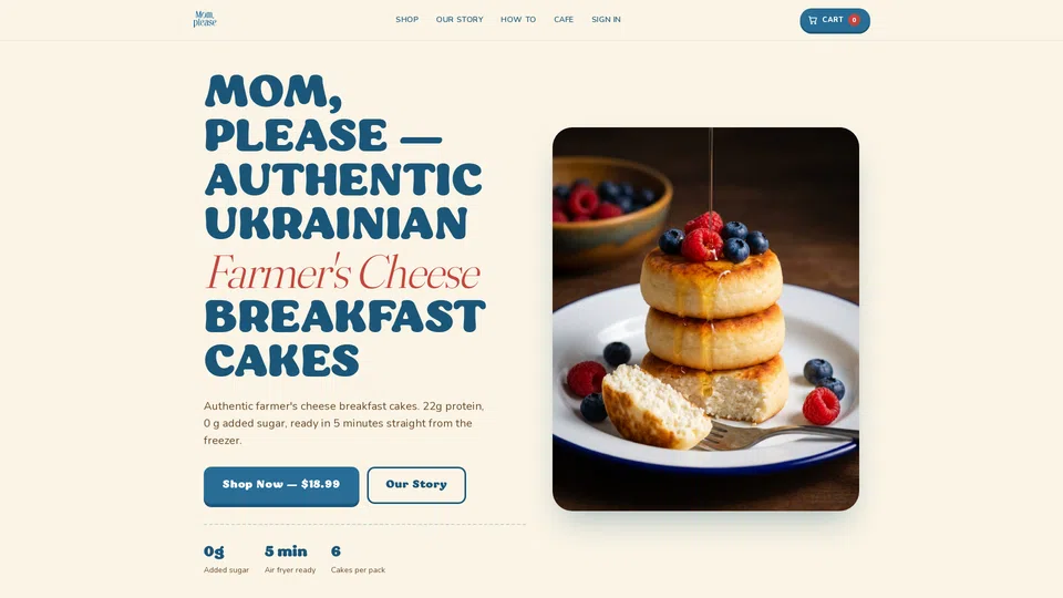 Homepage snapshot at launch