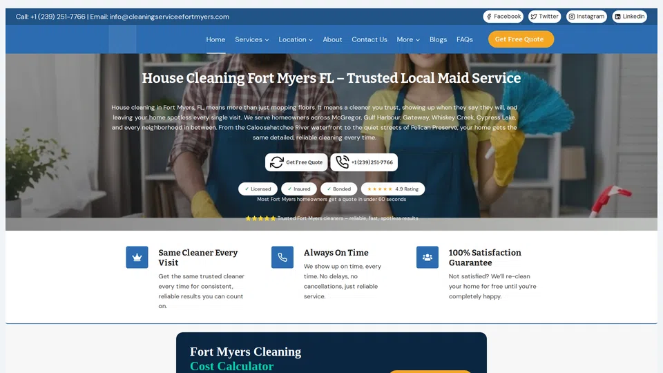 Homepage snapshot at launch