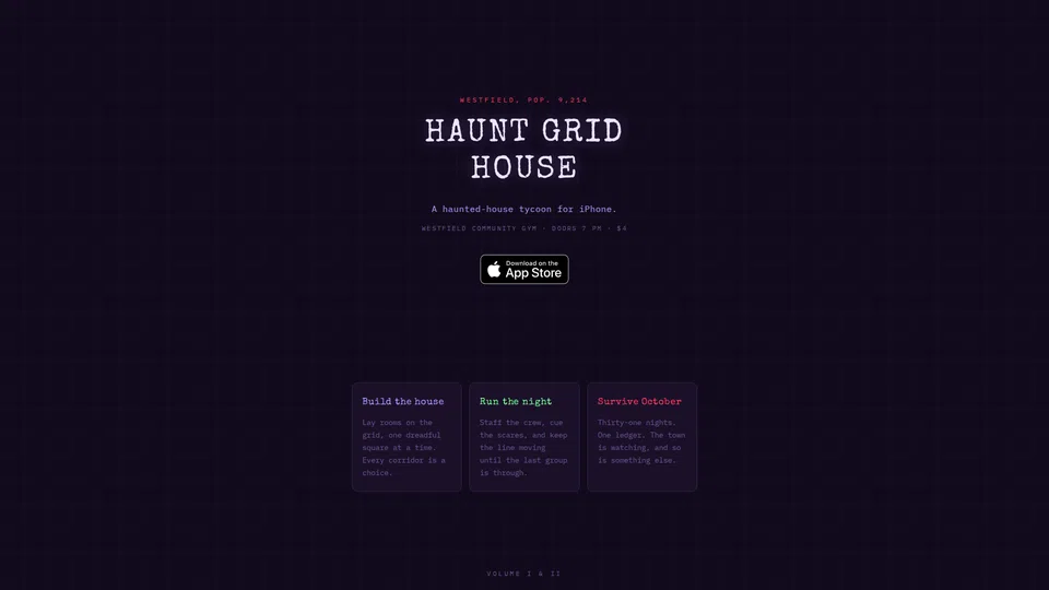 Homepage snapshot at launch