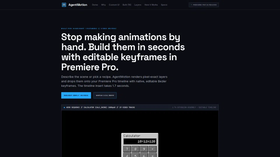 Homepage snapshot at launch