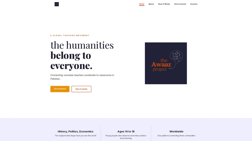 Homepage snapshot at launch