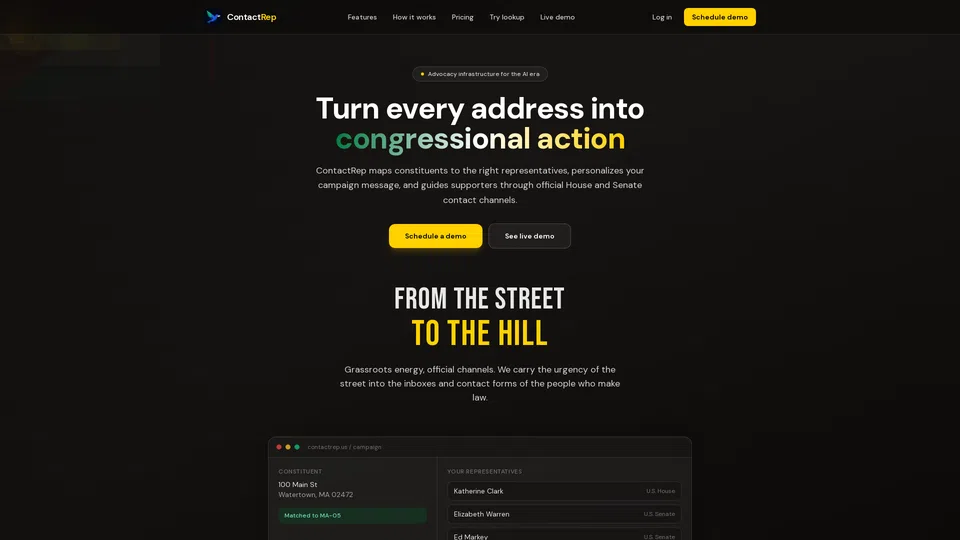 Homepage snapshot at launch
