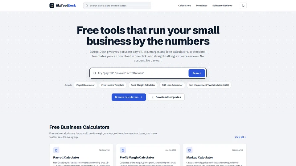 Homepage snapshot at launch