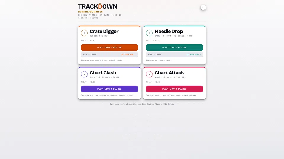 Homepage snapshot at launch