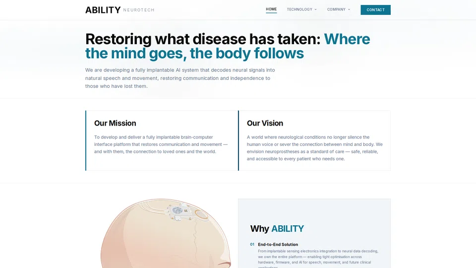 Homepage snapshot at launch