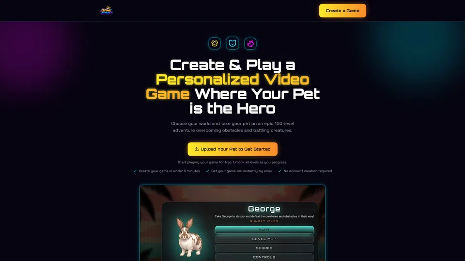 Homepage snapshot at launch