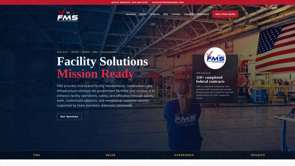 Homepage snapshot at launch