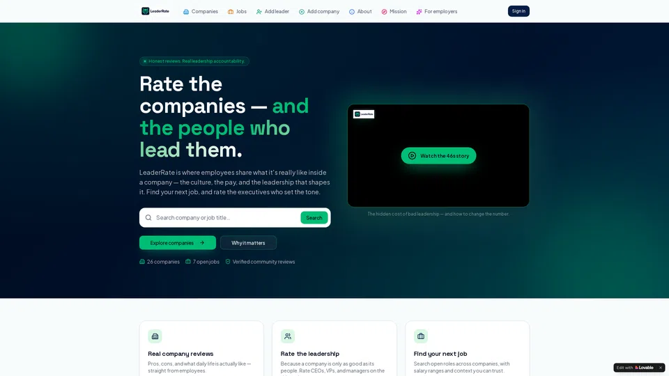 Homepage snapshot at launch