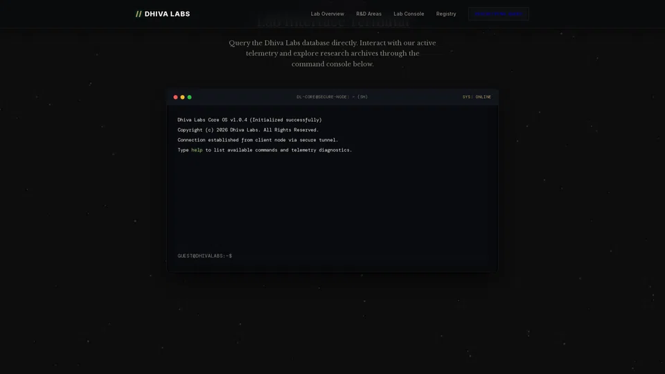 Homepage snapshot at launch