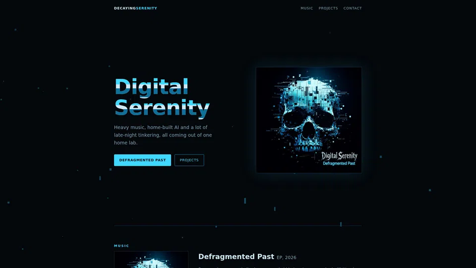 Homepage snapshot at launch