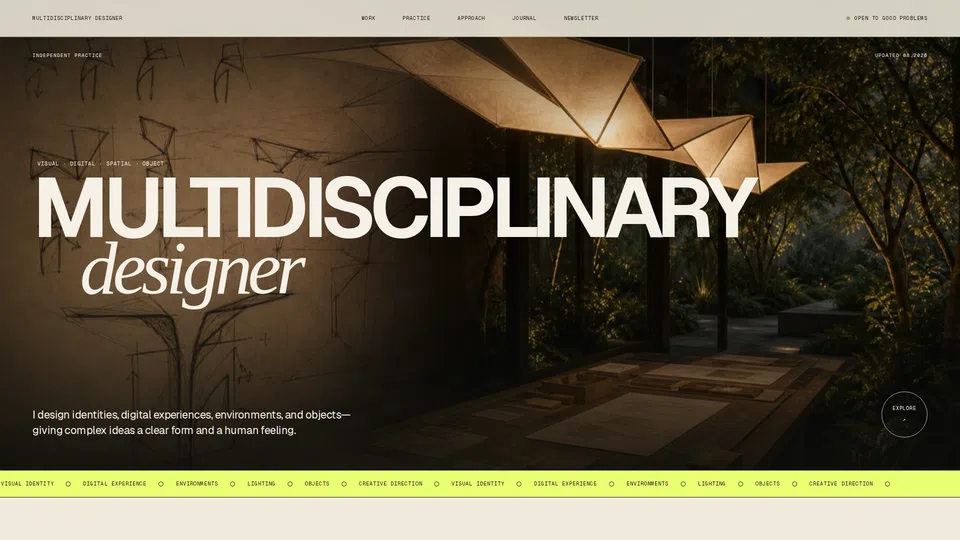 Homepage snapshot at launch