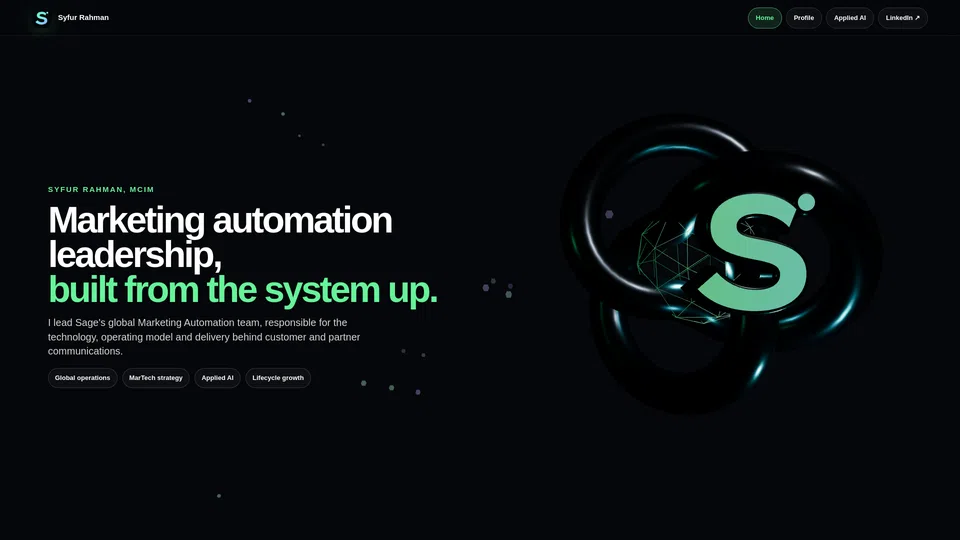 Homepage snapshot at launch