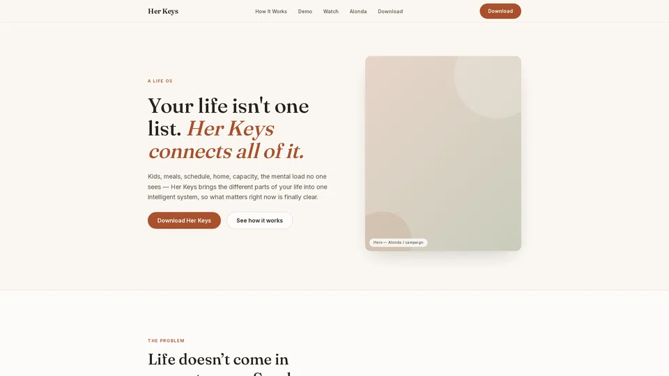 Homepage snapshot at launch
