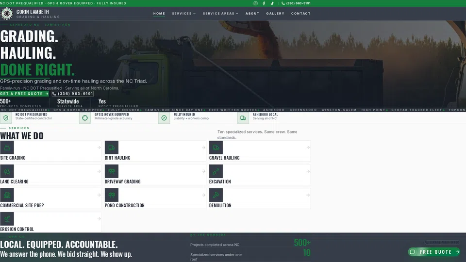 Homepage snapshot at launch