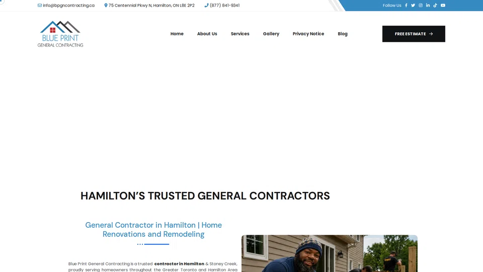 Homepage snapshot at launch