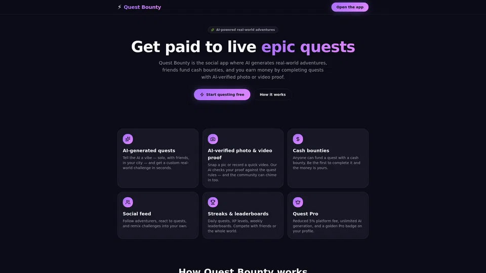 Homepage snapshot at launch