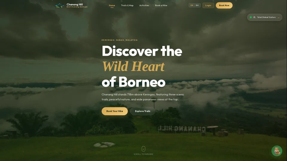 Homepage snapshot at launch