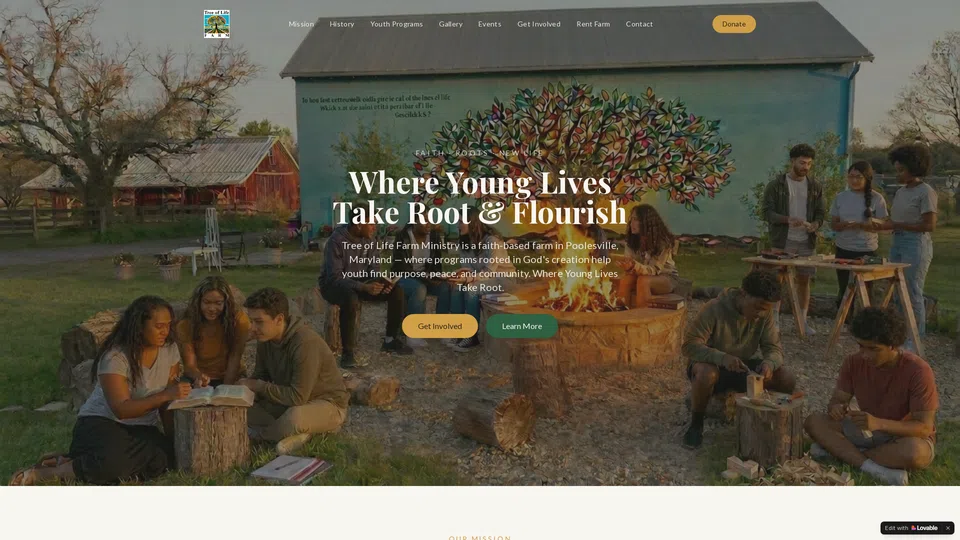 Homepage snapshot at launch