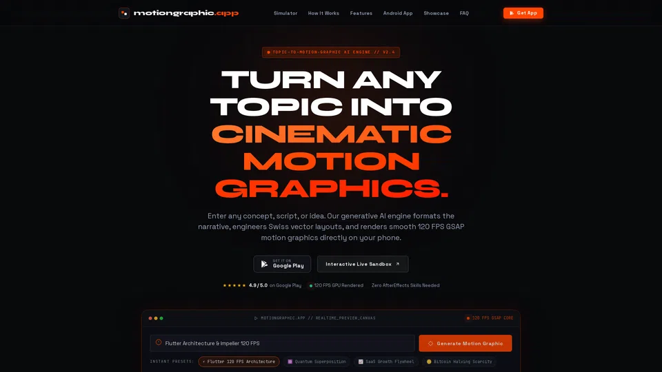 Homepage snapshot at launch