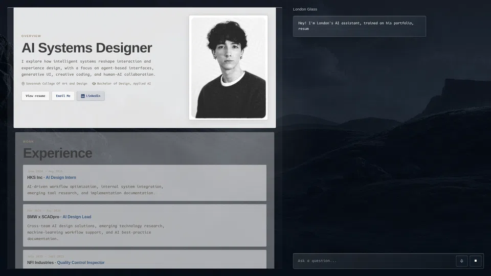 Homepage snapshot at launch