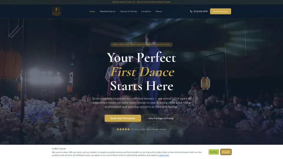 Homepage snapshot at launch