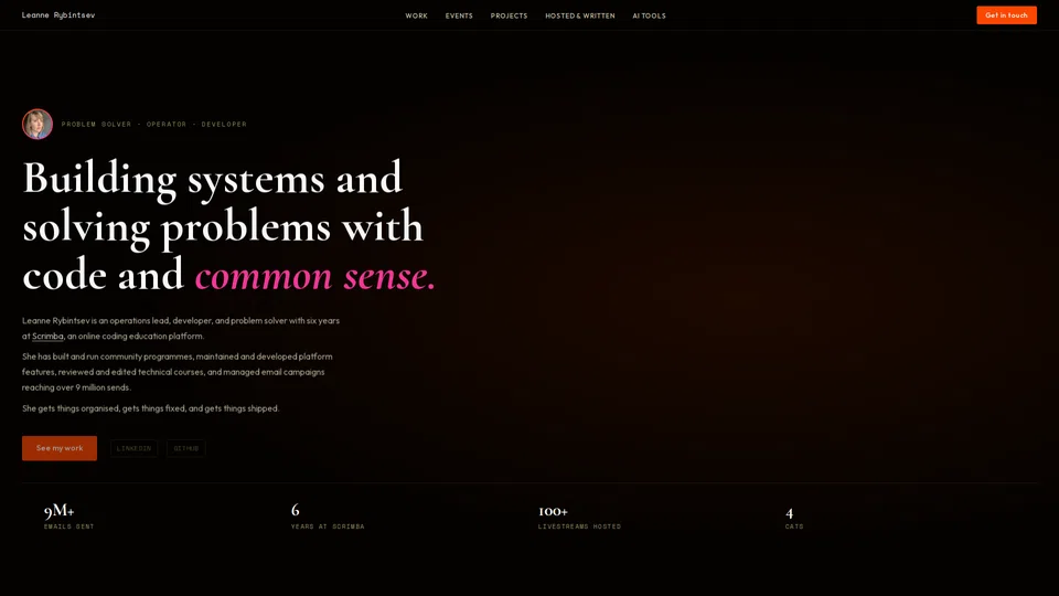 Homepage snapshot at launch