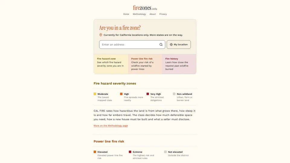Homepage snapshot at launch