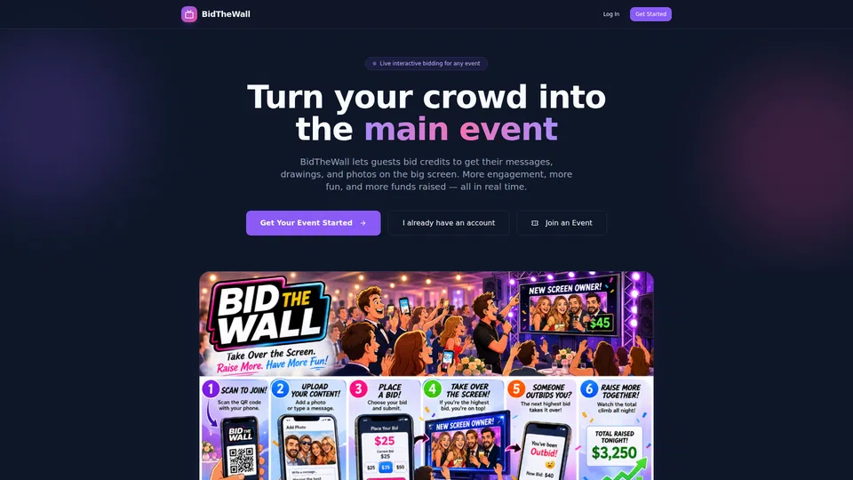 Homepage snapshot at launch