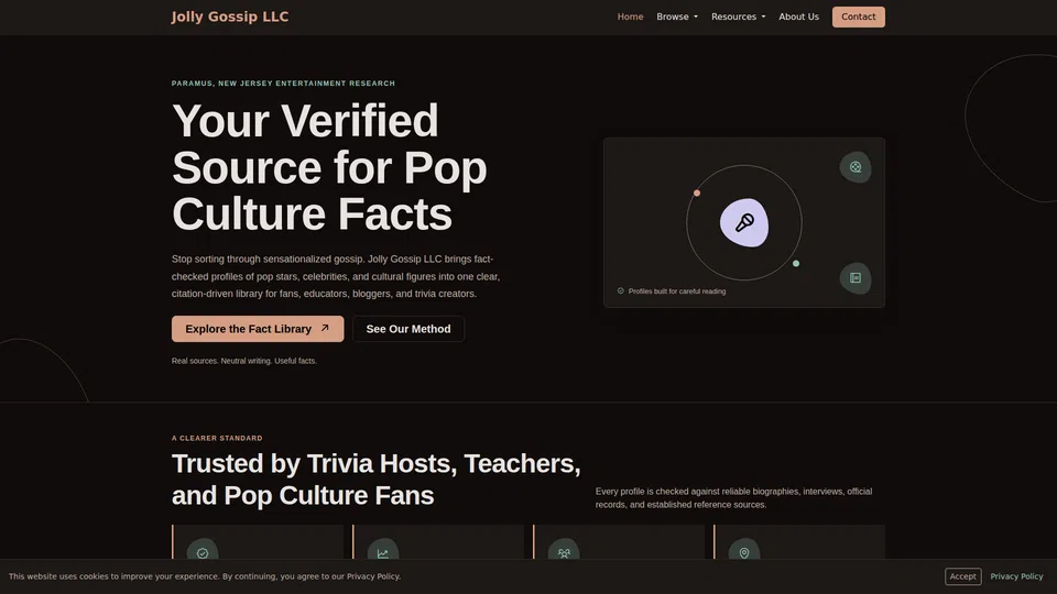 Homepage snapshot at launch