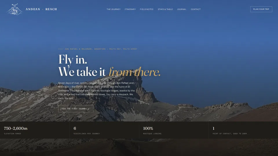 Homepage snapshot at launch