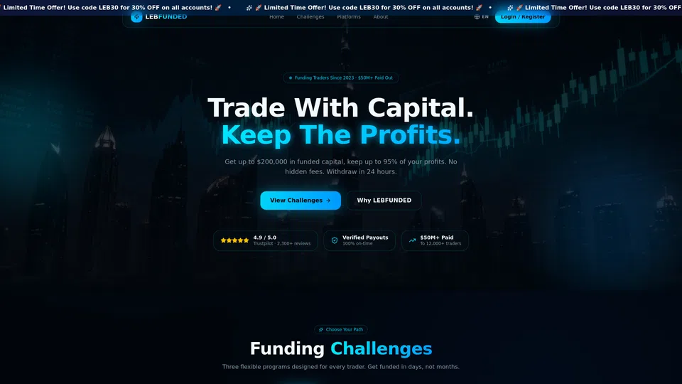 Homepage snapshot at launch