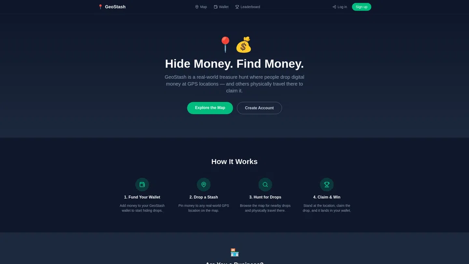 Homepage snapshot at launch