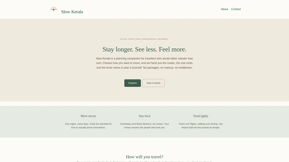 Homepage snapshot at launch
