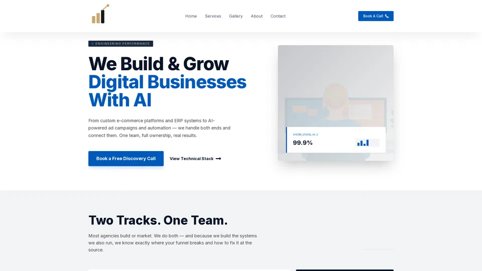 Homepage snapshot at launch