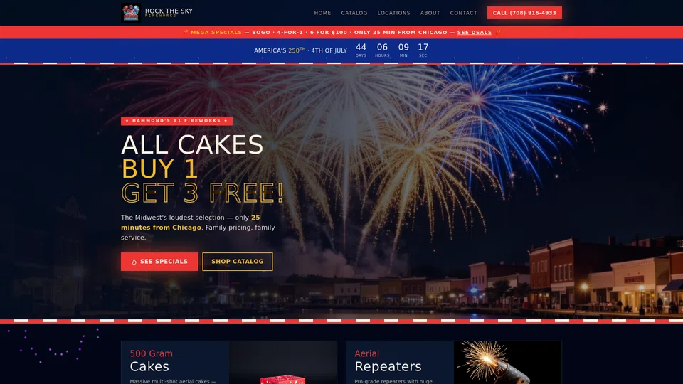 Homepage snapshot at launch
