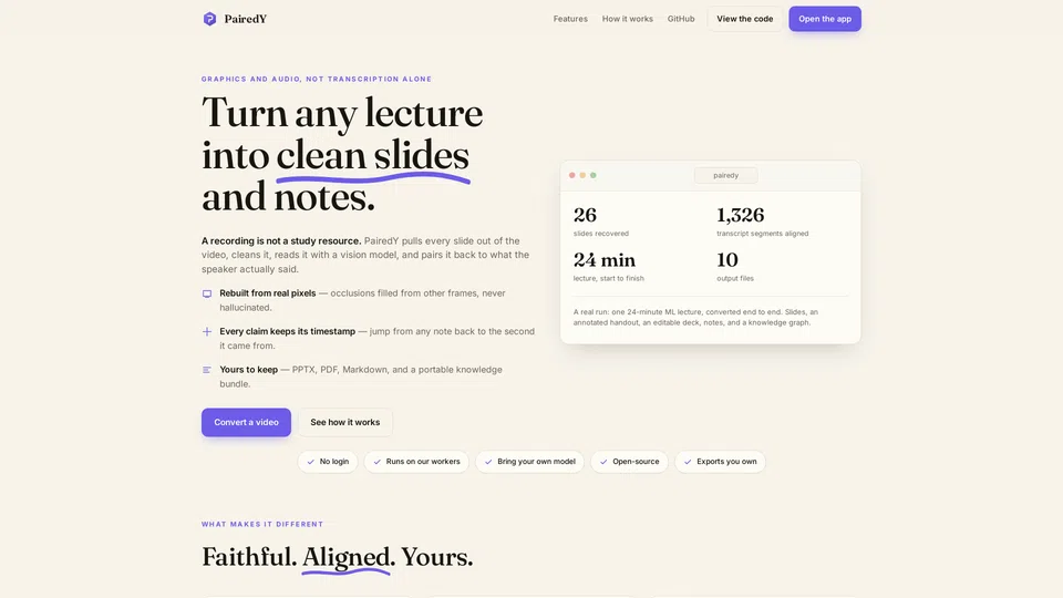 Homepage snapshot at launch