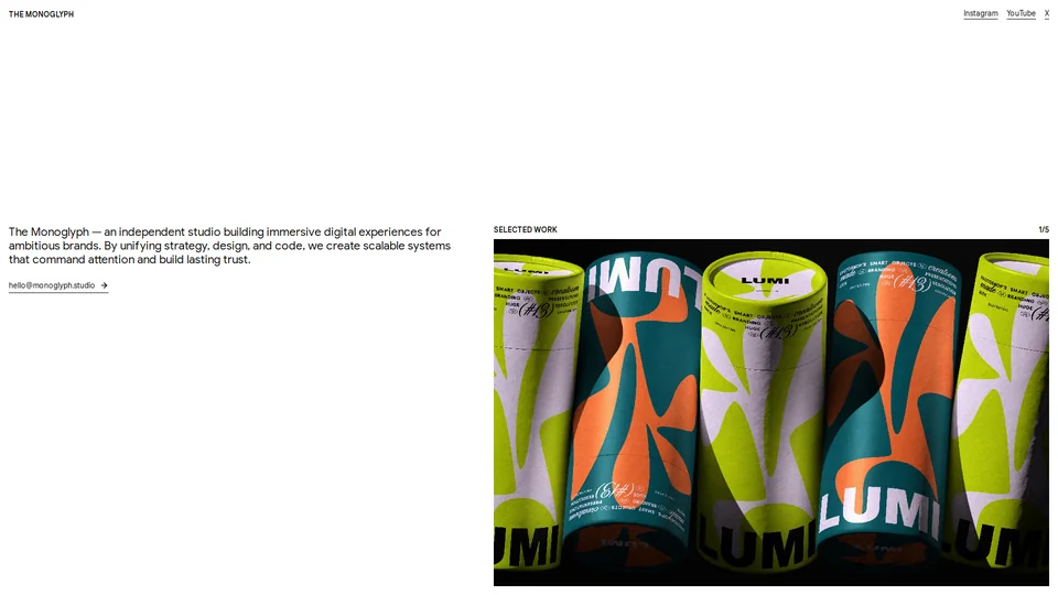 Homepage snapshot at launch