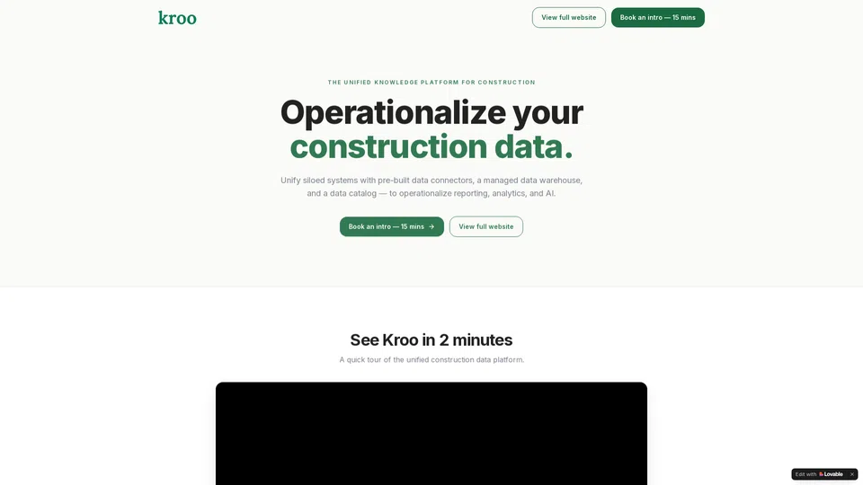 Homepage snapshot at launch