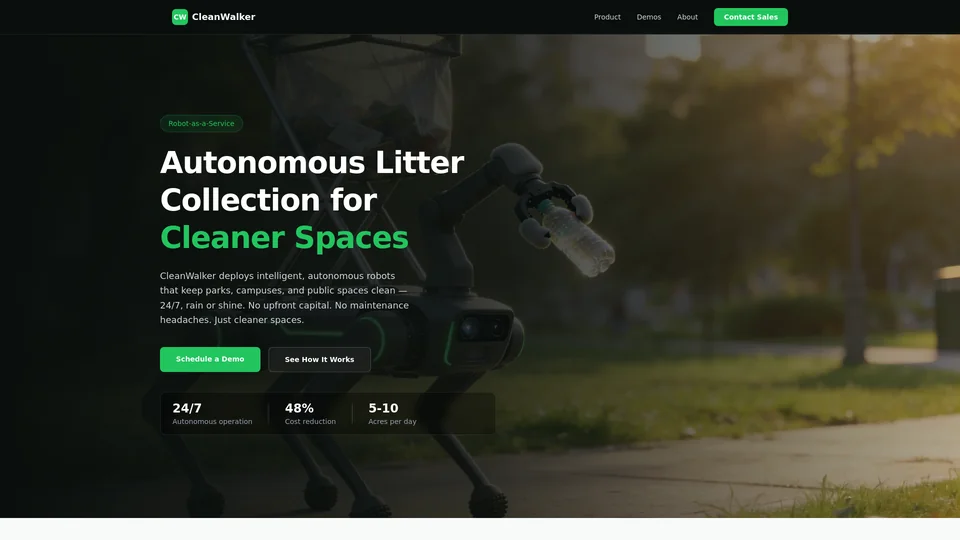 Homepage snapshot at launch