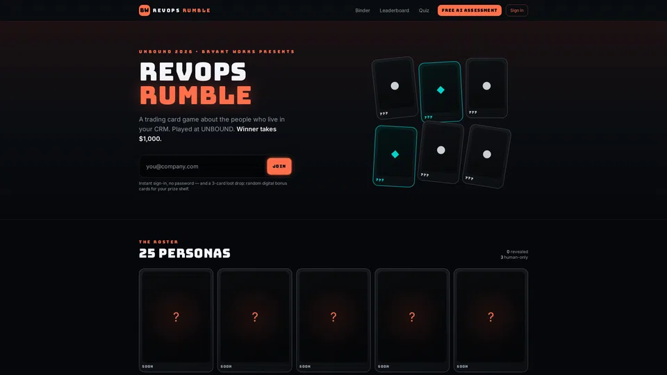 Homepage snapshot at launch