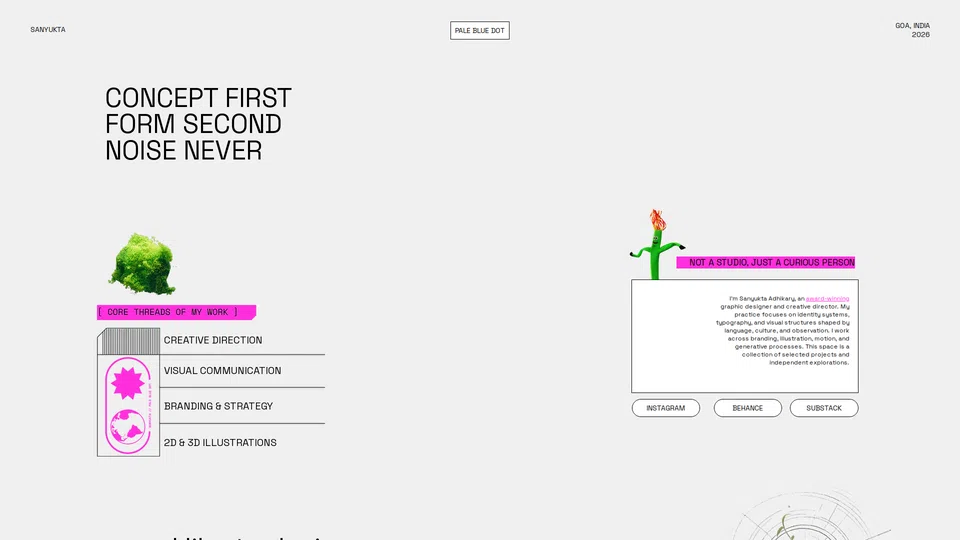 Homepage snapshot at launch