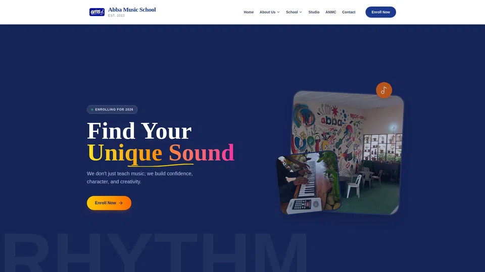 Homepage snapshot at launch