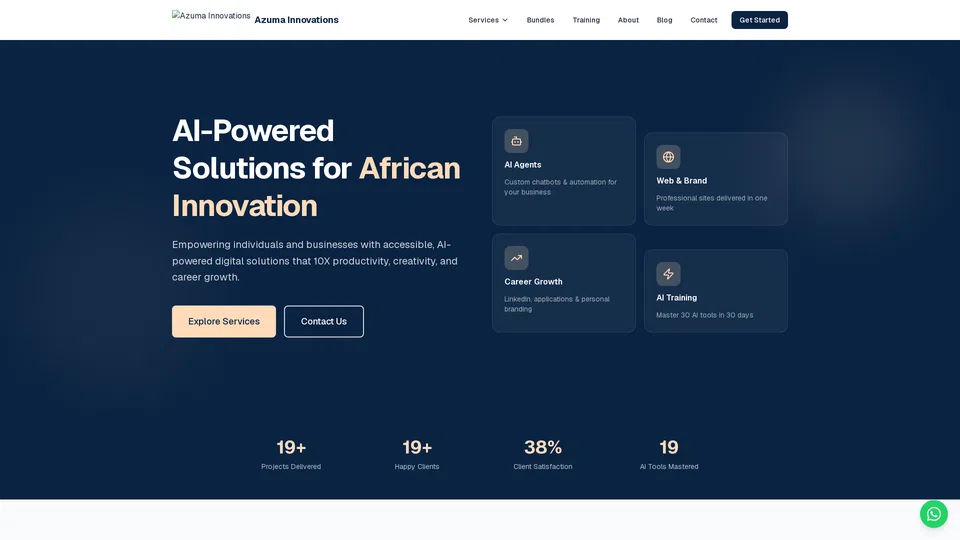 Homepage snapshot at launch
