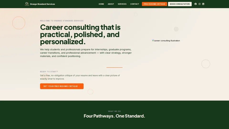 Homepage snapshot at launch